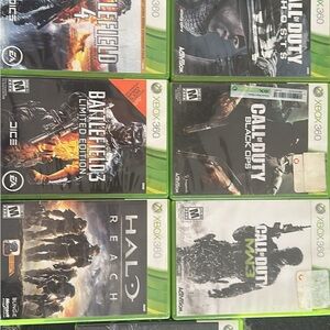 Xbox 360 Game Bundle - EA & Activision - Green Cases
